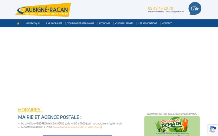 Ekraanipilt saidist aubigne-racan.com