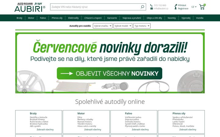 Screenshot of aubiri.cz