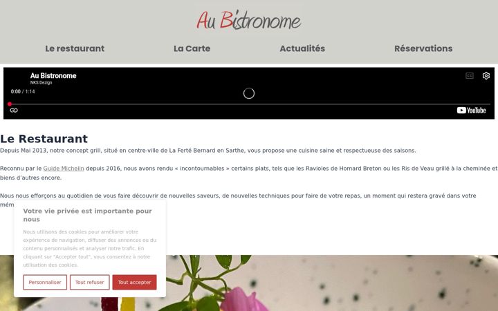 Screenshot of aubistronome.fr