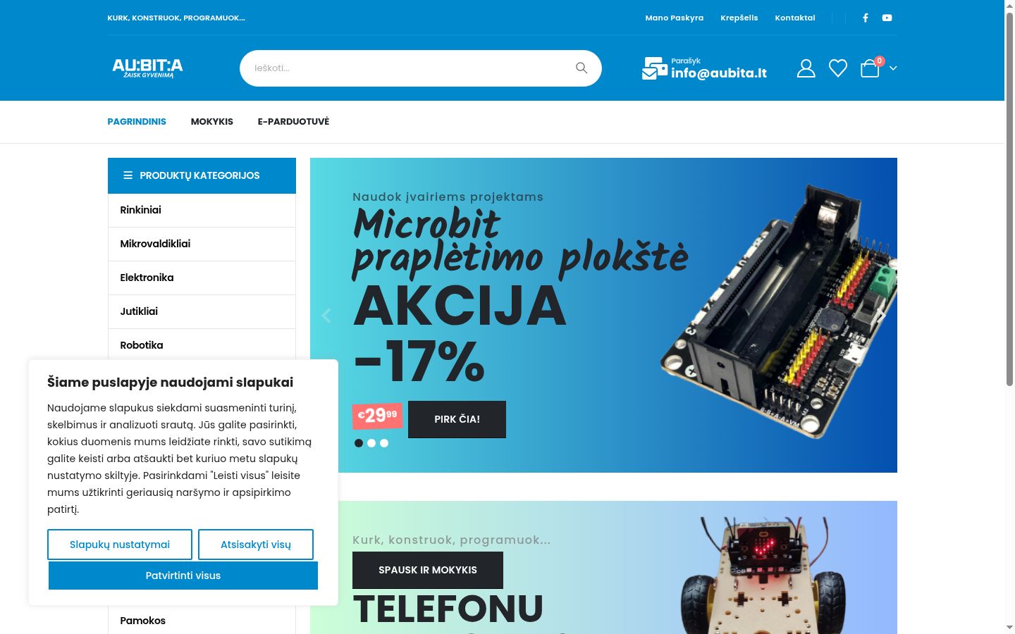 Snímek obrazovky baneru souhlasu zobrazeného před jakoukoli interakcí