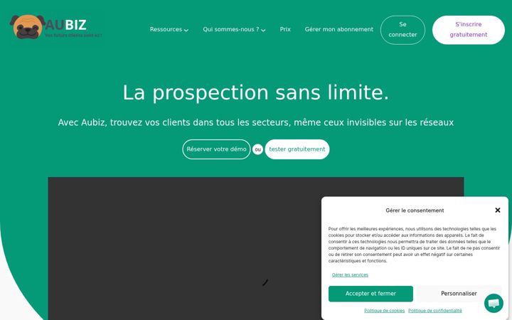 Screenshot του aubiz.fr