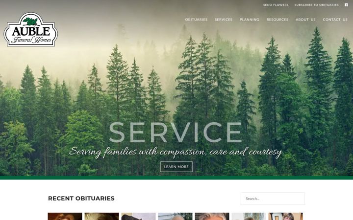Screenshot of aublefuneralhomes.com