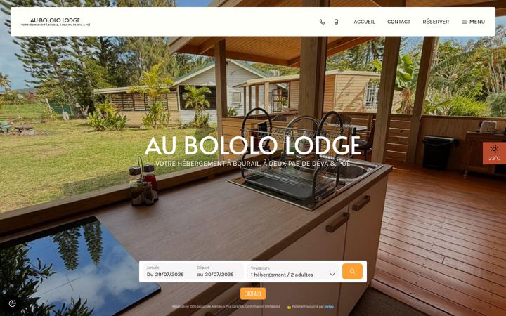 Screenshot of aubolololodge.com