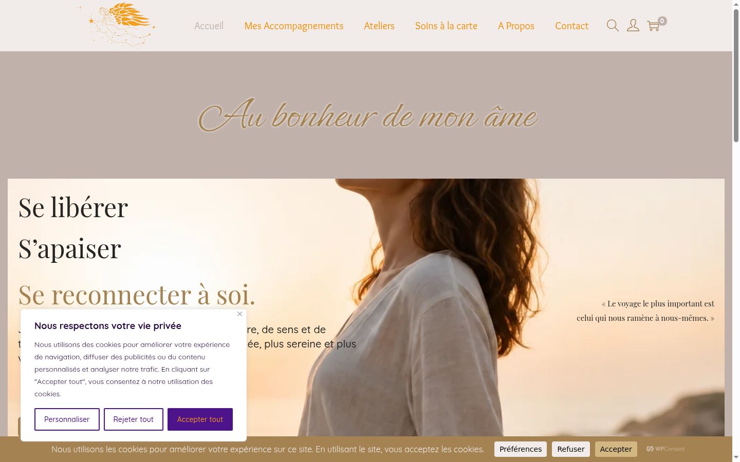 Screenshot of the consent banner shown before any interaction