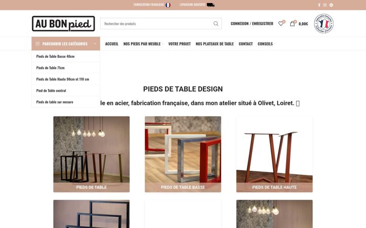 Screenshot of aubonpied.fr