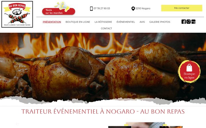 Screenshot of aubonrepas.fr