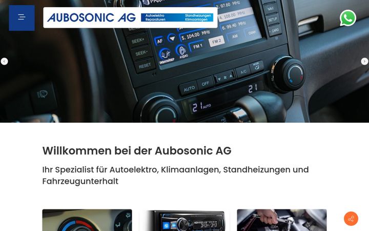 Snímek obrazovky aubosonic.ch
