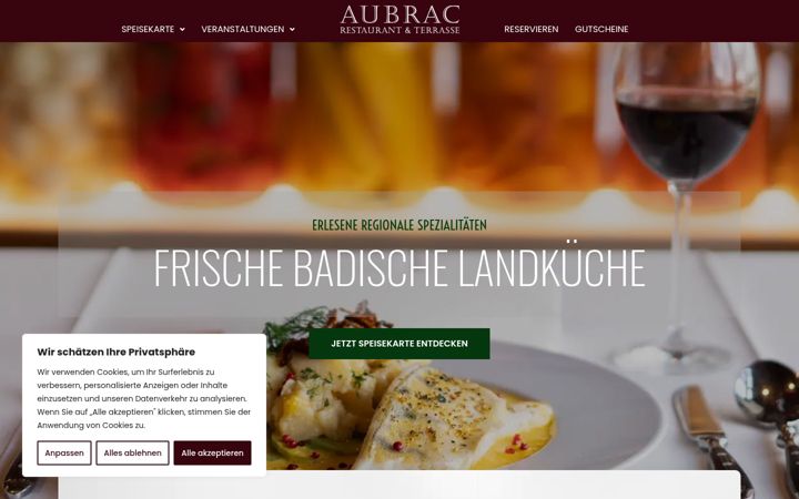 Screenshot of aubrac-restaurant.de