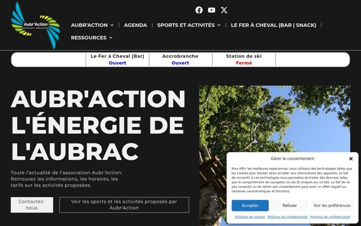 Kuvakaappaus sivustosta aubraction.fr