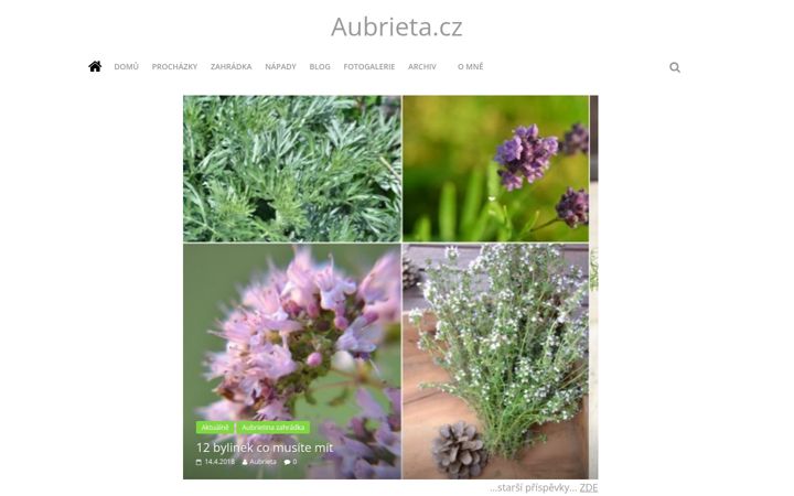 Kuvakaappaus sivustosta aubrieta.cz