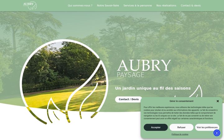 Screenshot of aubry-paysage.fr