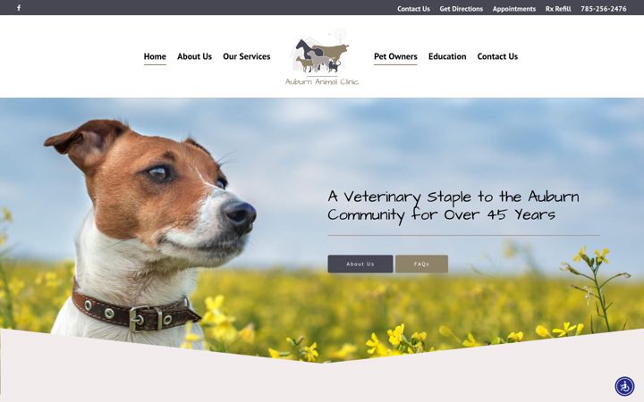 Screenshot of auburnanimalvetclinic.com