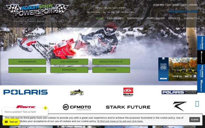 Screenshot of auburnextremepowersports.com