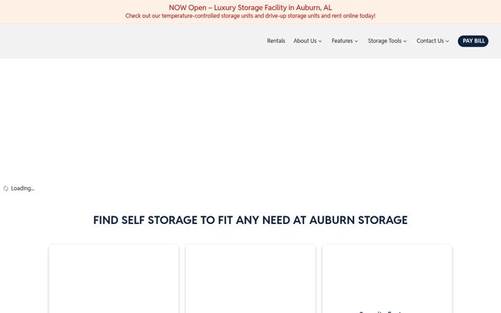 Screenshot ta' auburnstorage.com