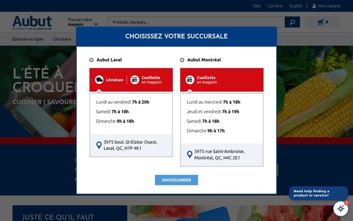 Screenshot of aubut.ca