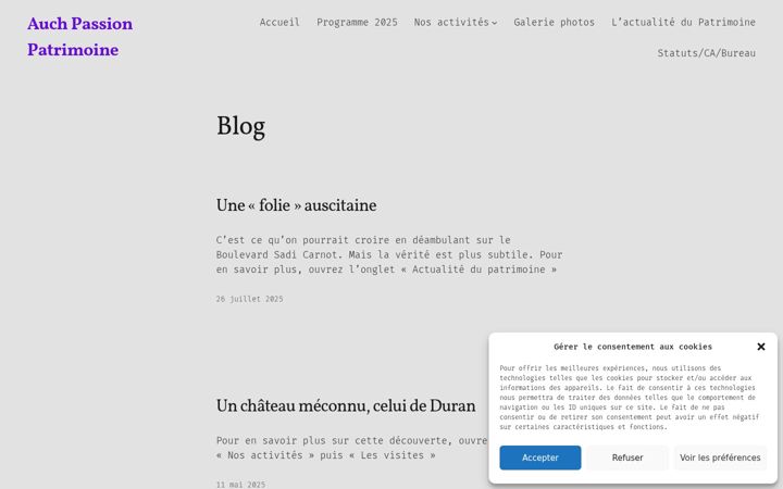 Screenshot of auch-passion-patrimoine.fr