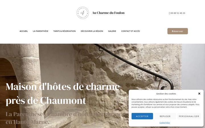 Screenshot of aucharmedufoulon.com
