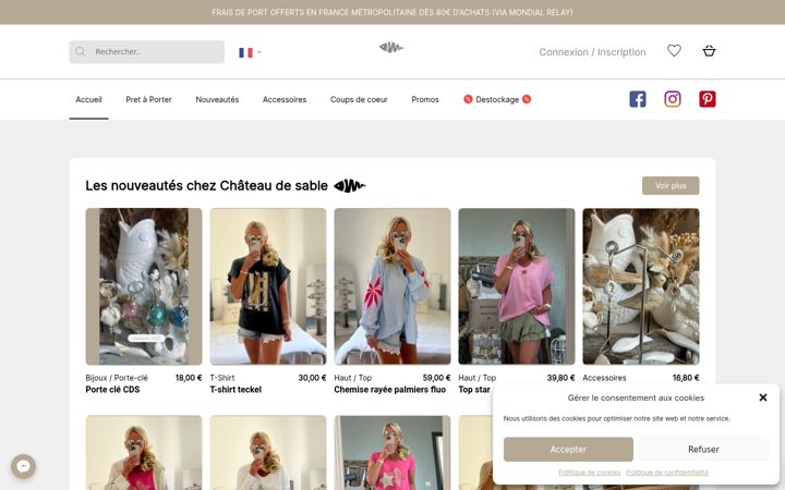 Skjámynd af auchateaudesable.com