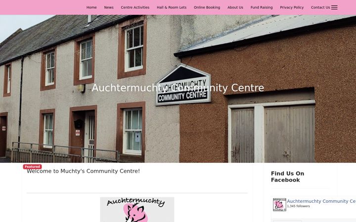 Skjámynd af auchtermuchtycommunitycentre.org.uk
