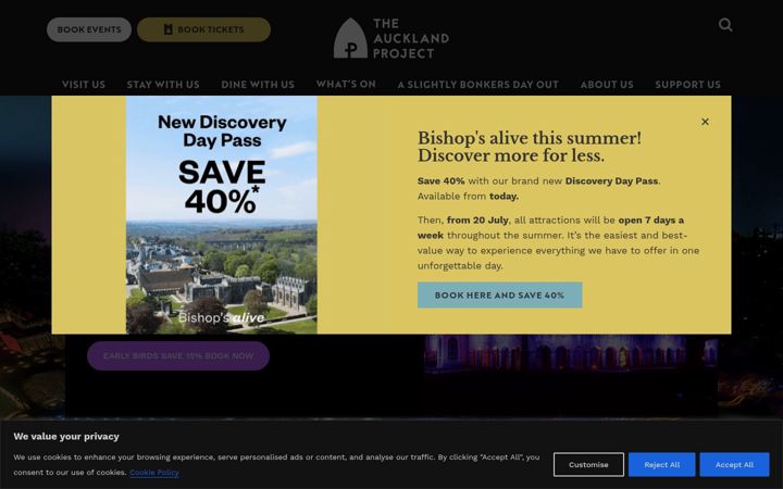 Screenshot of aucklandaglow.org