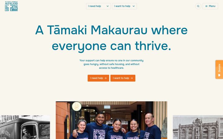 Screenshot of aucklandcitymission.org.nz