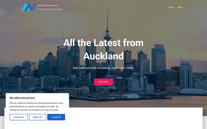 Screenshot of aucklandnewsroom.com