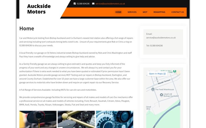 Screenshot of aucksidemotors.co.uk