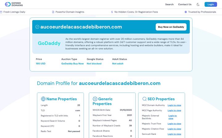 Screenshot of aucoeurdelacascadebiberon.com
