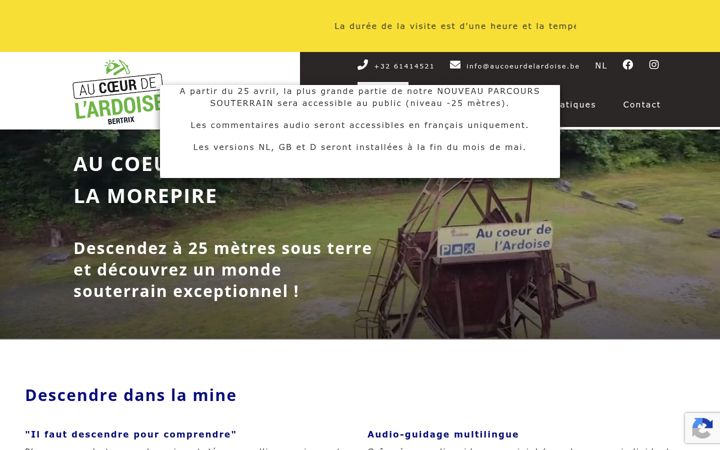 Screenshot of aucoeurdelardoise.be
