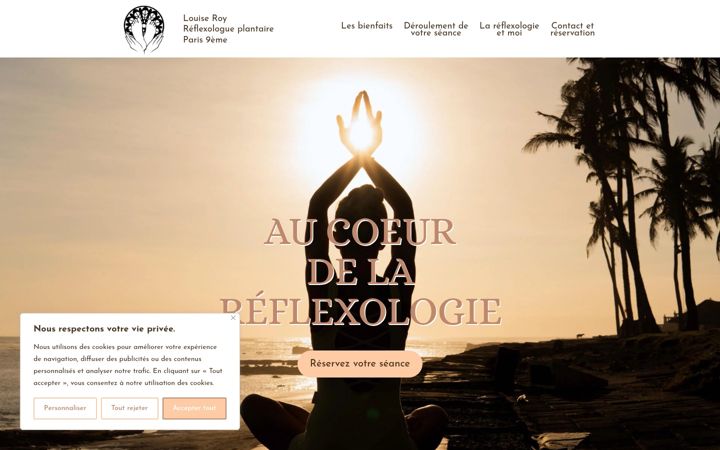 Screenshot of aucoeurdelareflexologie.fr