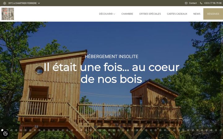 Screenshot of aucoeurdenosbois.com