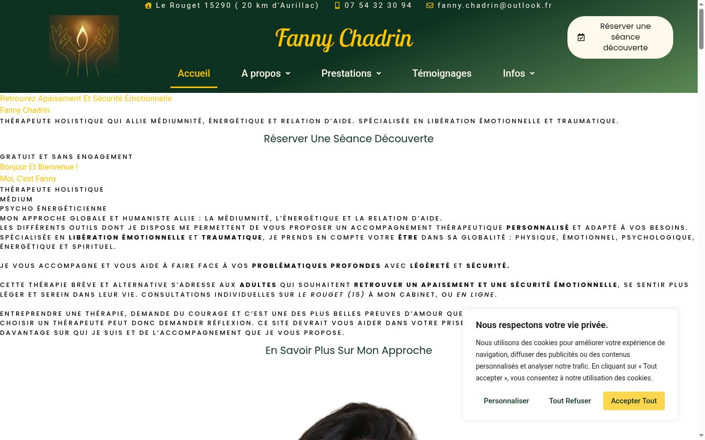 Screenshot des Einwilligungsbanners vor jeglicher Interaktion