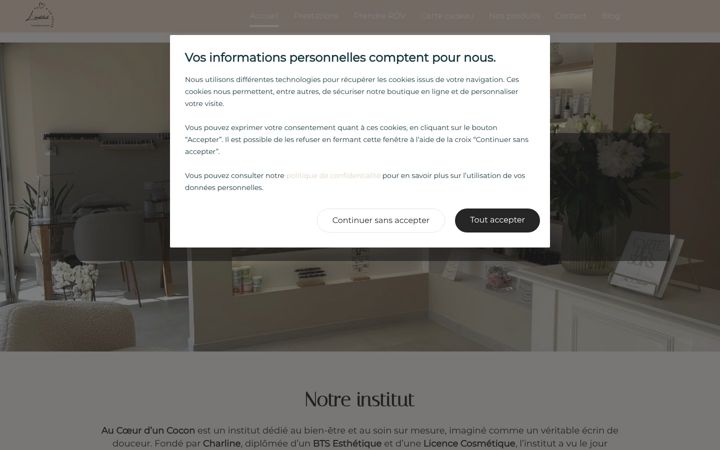 Screenshot of aucoeurduncocon.fr