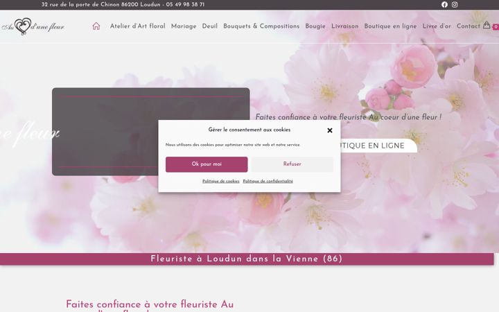 Screenshot του aucoeurdunefleur.com