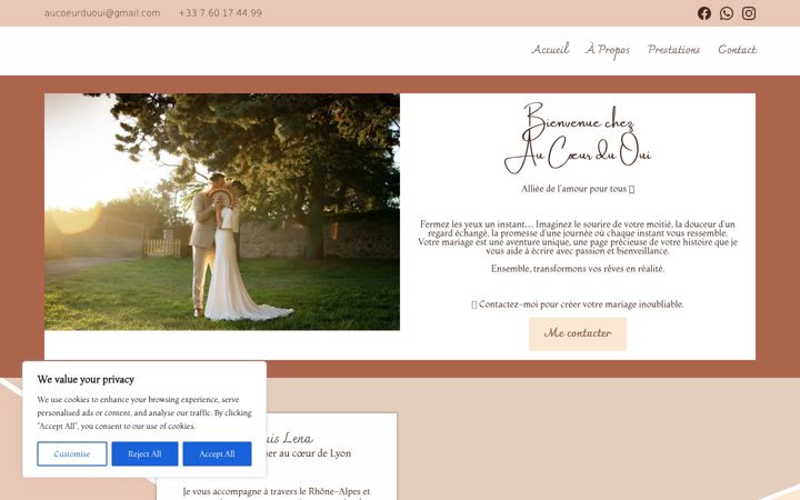 Screenshot of aucoeurduoui.fr