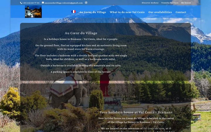 Screenshot von aucoeurduvillage-valcenis.com