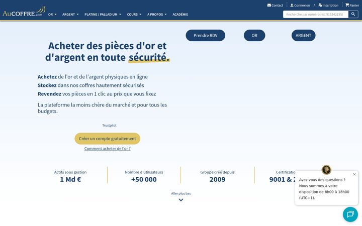 Screenshot of aucoffre.com