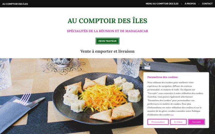 Screenshot of aucomptoirdesiles.fr