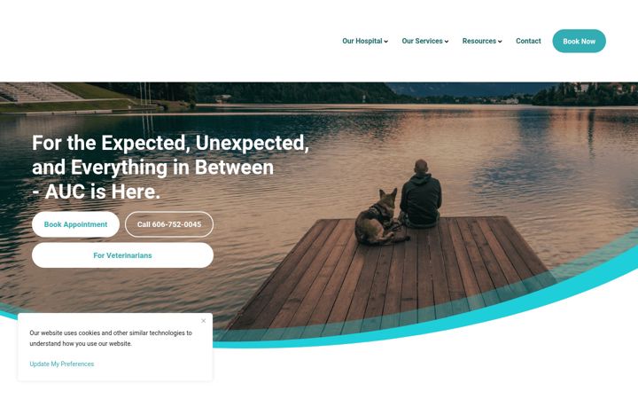 Screenshot of aucpetvet.com