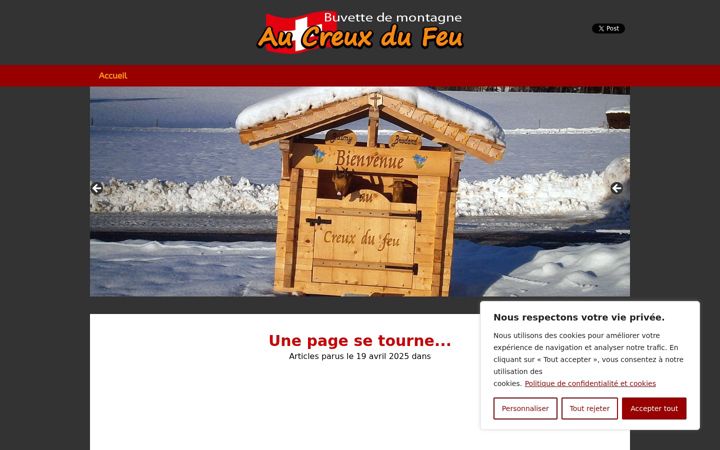 Screenshot of aucreuxdufeu.ch