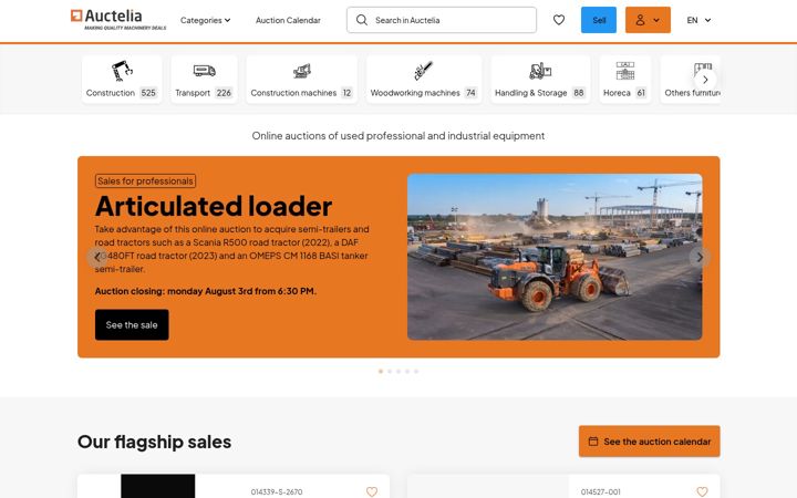 Screenshot of auctelia.com