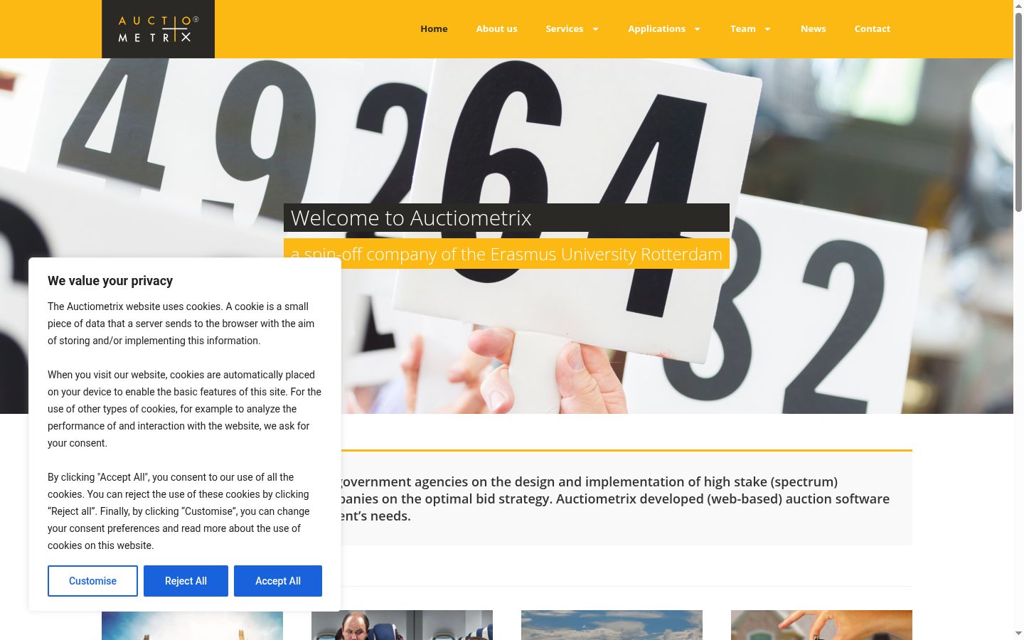 Screenshot tal-banner tal-kunsens muri qabel kwalunkwe interazzjoni