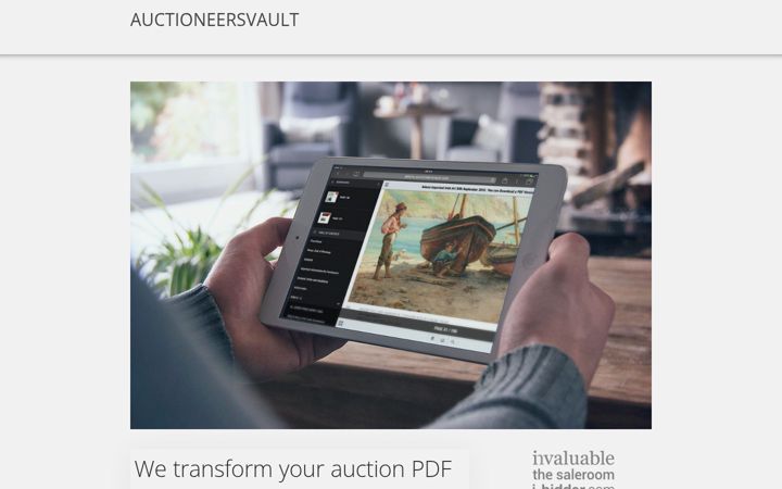 Screenshot of auctioneersvault.com