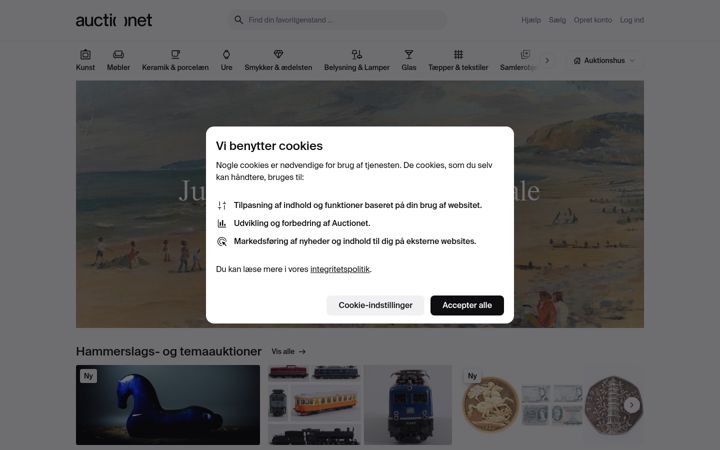 Kuvakaappaus sivustosta auctionet.com