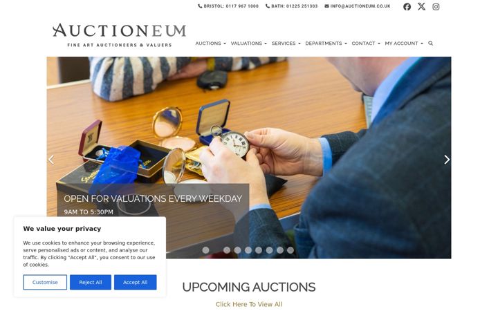 Screenshot of auctioneum.co.uk