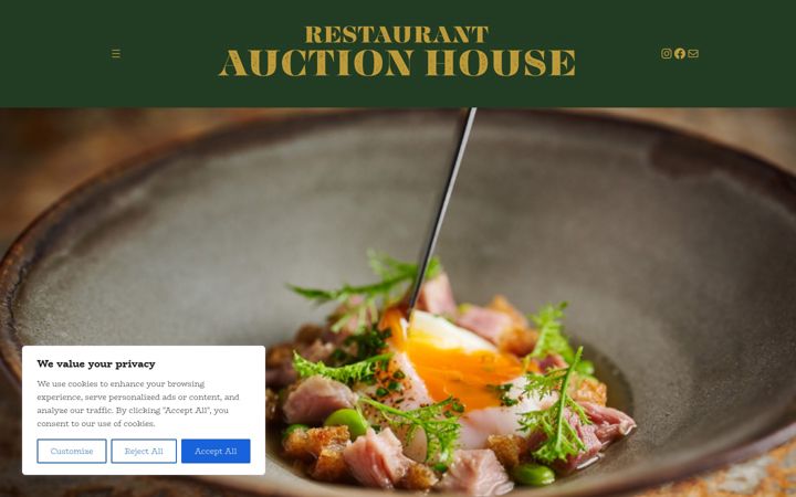Screenshot of auctionhouserestaurant.co.uk