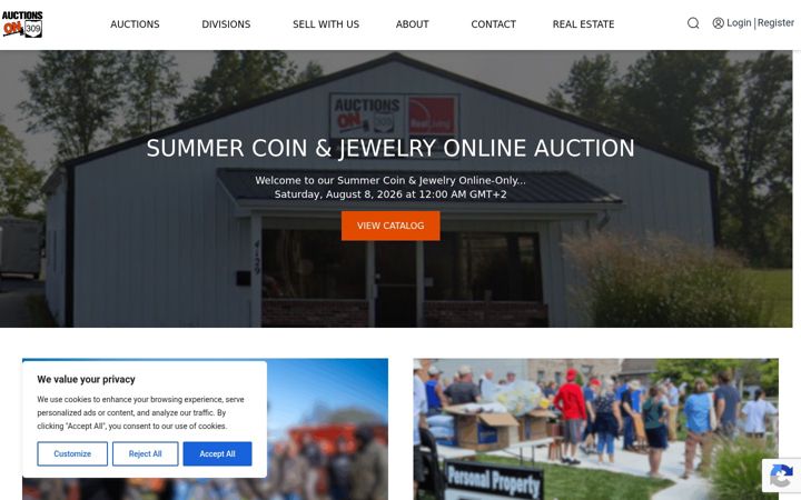 Екранна снимка на auctionson309.com