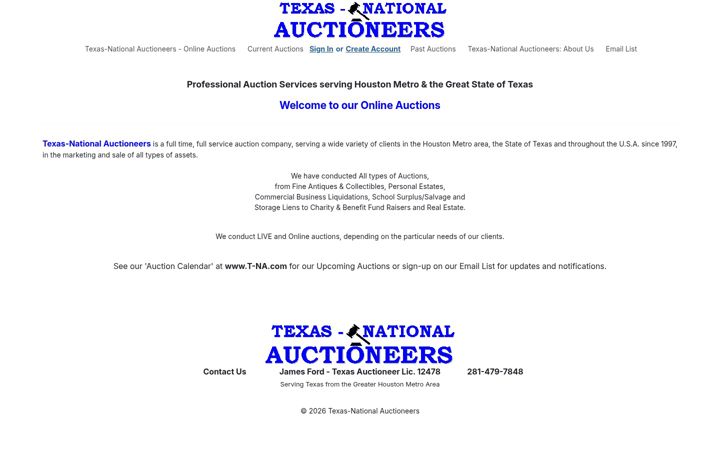 Screenshot of auctionstexas.com