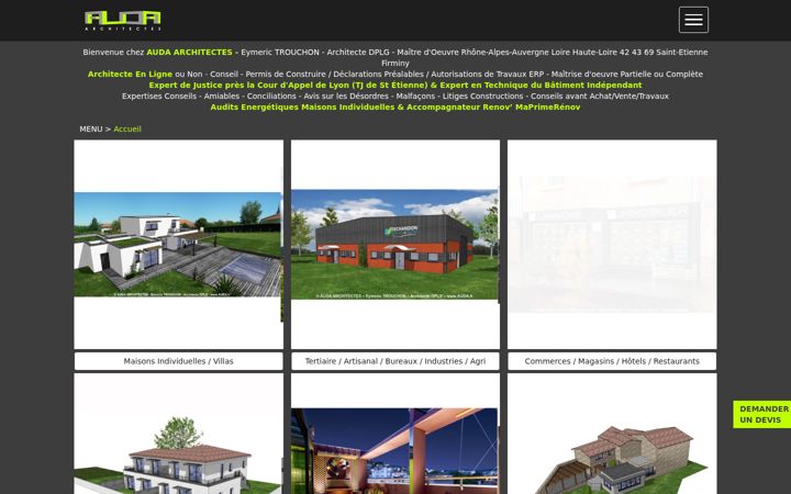 Screenshot van auda.fr