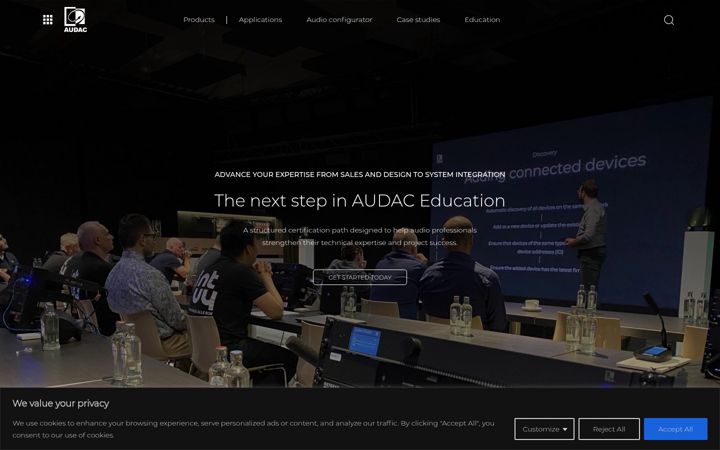 Screenshot of audac.nz